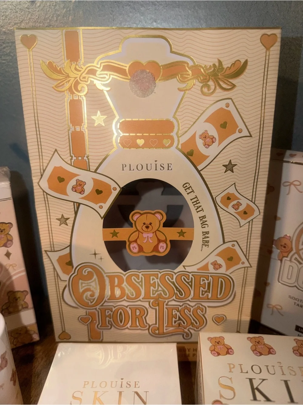 Plouise 7 Piece Set-Coconut Cake Scented/ Ltd. Edition Teddy Bear Collection-New